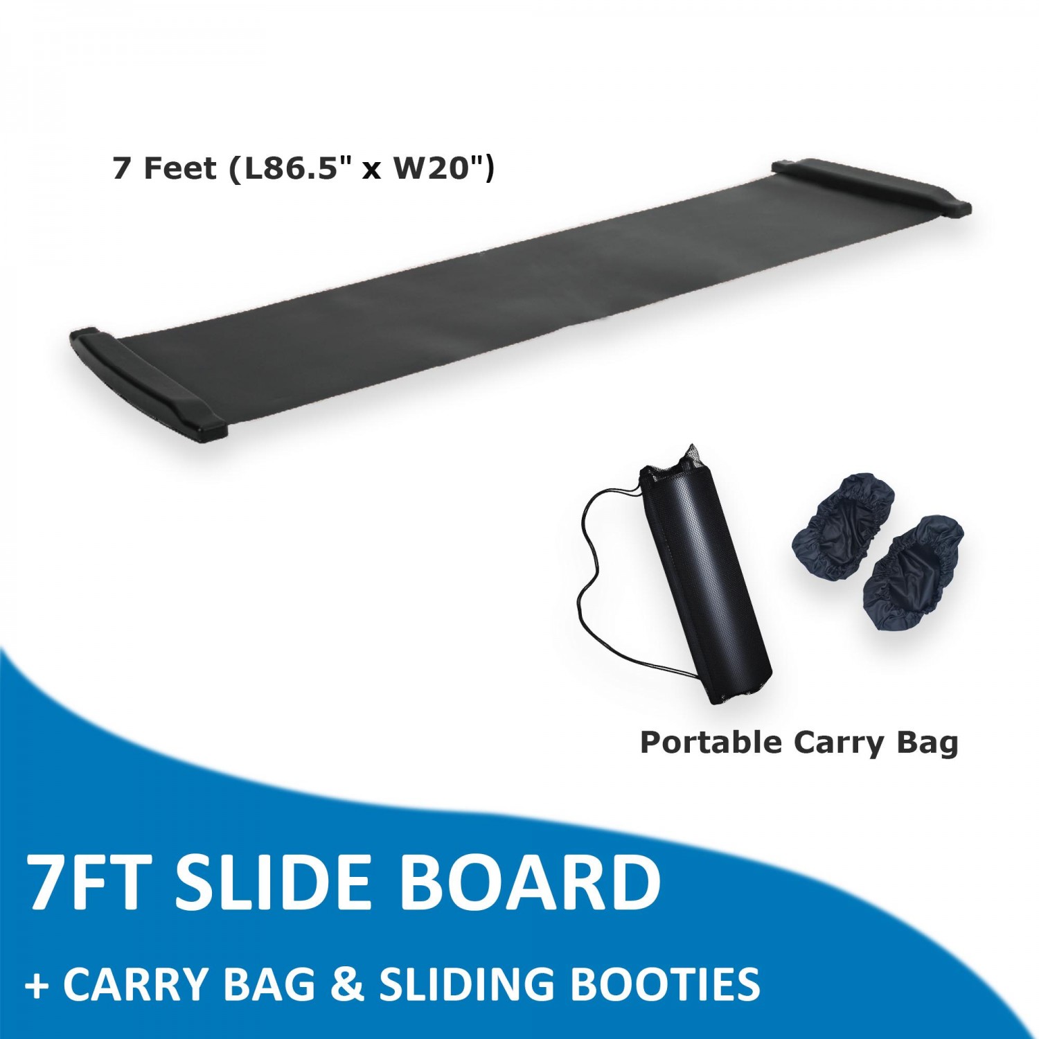 Sliding Board with Shoe Booties & a Carry Bag (L 86.5 Inch x W 20 Inch)