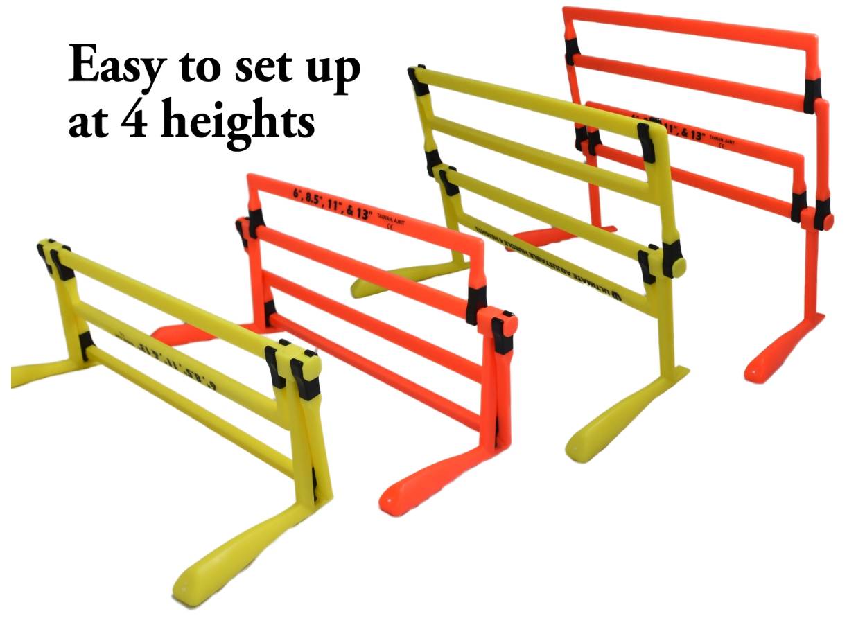 Ultimate Adjustable Hurdle 4 Heights, Set of 6